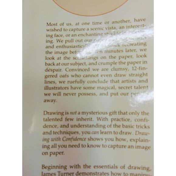 Drawing With Confidence Vtg 1984‎ James R Turner 1st Ed HC Art Instruction - Picture 15 of 16